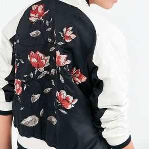 Silence + Noise On Tour Varsity Satin Bomber Sz S